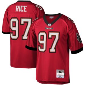 Men's Mitchell & Ness Simeon Rice Red Tampa Bay Buccaneers Legacy Replica Jersey
