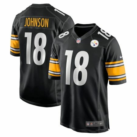 Men's Nike Diontae Johnson Black Pittsburgh Steelers Game Team Jersey