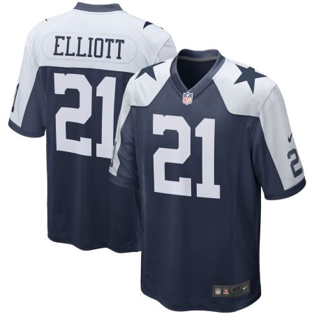 Men's Nike Ezekiel Elliott Navy Dallas Cowboys Alternate Game Team Jersey