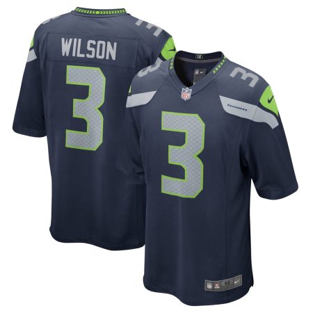 Men's Nike Russell Wilson College Navy Seattle Seahawks Game Team Jersey