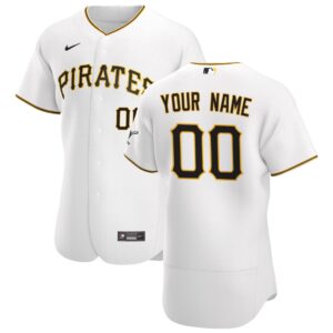 Men's Nike White Pittsburgh Pirates Home Authentic Custom Jersey
