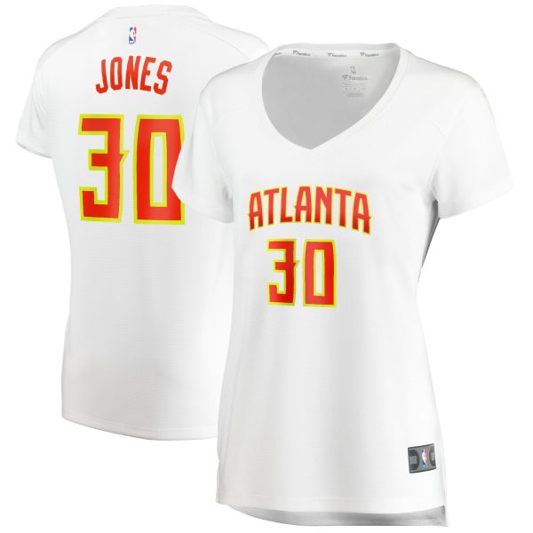 Women's Fanatics Branded Damian Jones White Atlanta Hawks Fast Break Player Replica Jersey - Association Edition