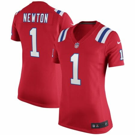Women's Nike Cam Newton Red New England Patriots Alternate Game Jersey