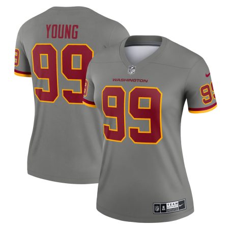Women's Nike Chase Young Gray Washington Football Team Inverted Legend Jersey