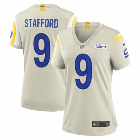 Women's Nike Matthew Stafford Bone Los Angeles Rams Player Game Jersey