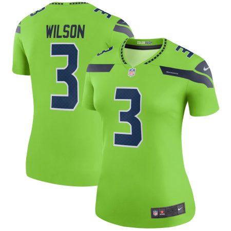 Women's Nike Russell Wilson Neon Green Seattle Seahawks Color Rush Legend Jersey