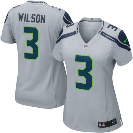 Women's Seattle Seahawks Russell Wilson Nike Gray Game Jersey