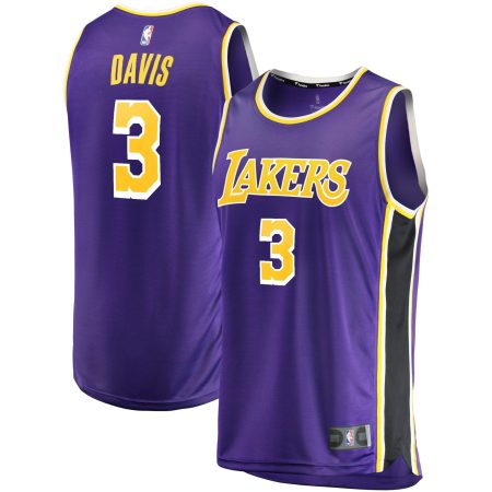 Youth Fanatics Branded Anthony Davis Purple Los Angeles Lakers Fast Break Player Replica Jersey - Statement Edition