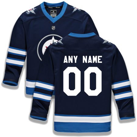 Youth Fanatics Branded Blue Winnipeg Jets Home Replica Custom Jersey