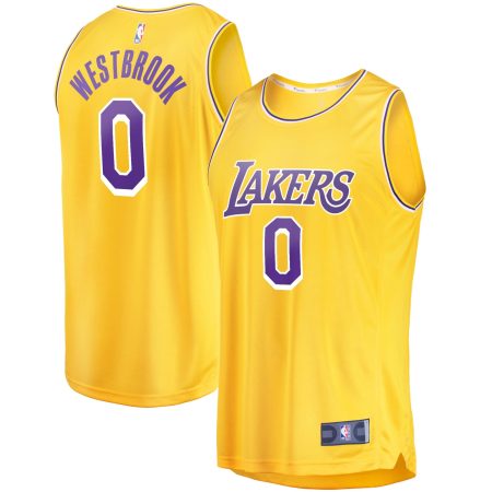 Youth Fanatics Branded Russell Westbrook Gold Los Angeles Lakers Fast Break Replica Jersey - Icon Edition