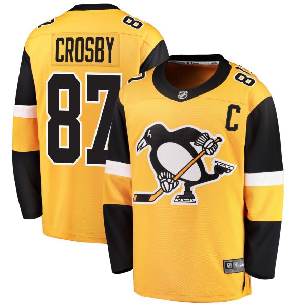 Youth Fanatics Branded Sidney Crosby Gold Pittsburgh Penguins Alternate Breakaway Player Jersey