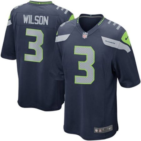 Youth Seattle Seahawks Russell Wilson Nike College Navy Team Color Game Jersey