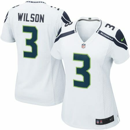 Women's Seattle Seahawks Russell Wilson Nike White Game Jersey
