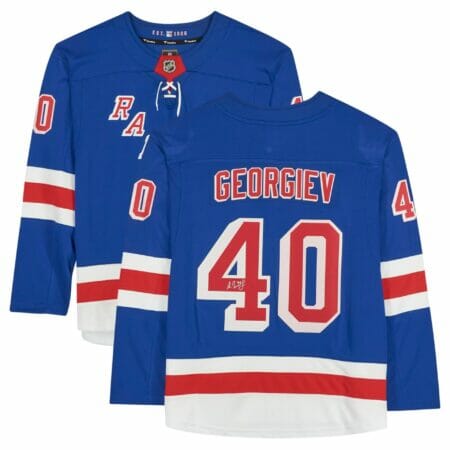 Alexandar Georgiev New York Rangers Autographed Blue Fanatics Breakaway Jersey