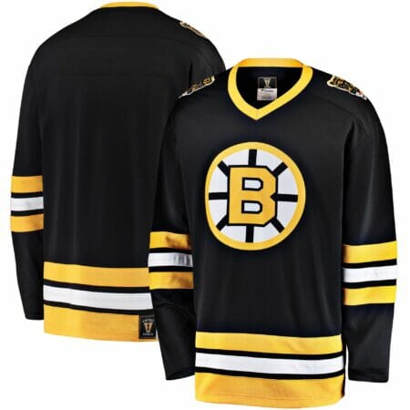 Men's Fanatics Branded Black Boston Bruins Premier Breakaway 1987-1995 Heritage Blank Jersey