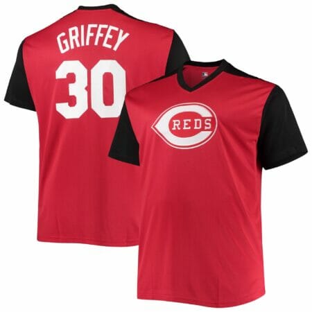 Men's Ken Griffey Jr. Red/Black Cincinnati Reds Cooperstown Collection Replica Player Jersey