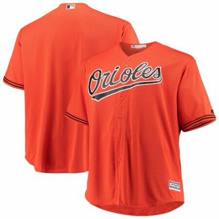 Men's Majestic Orange Baltimore Orioles Alternate Official Cool Base Jersey
