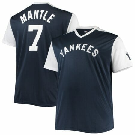 Men's Mickey Mantle Navy/White New York Yankees Cooperstown Collection Player Replica Jersey