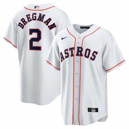Men's Nike Alex Bregman White Houston Astros Home Replica Player Name Jersey