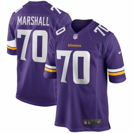 Men's Nike Jim Marshall Purple Minnesota Vikings Game Retired Player Jersey