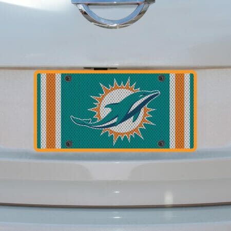 Miami Dolphins Jersey Acrylic Cut License Plate