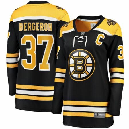 Women's Fanatics Branded Patrice Bergeron Black Boston Bruins Home Captain Premier Breakaway Player Jersey