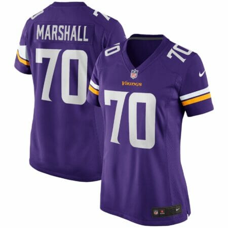 Women's Nike Jim Marshall Purple Minnesota Vikings Game Retired Player Jersey