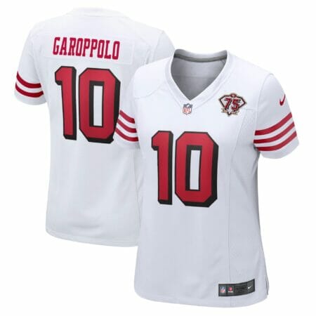 Women's Nike Jimmy Garoppolo White San Francisco 49ers 75th Anniversary 2nd Alternate Game Jersey