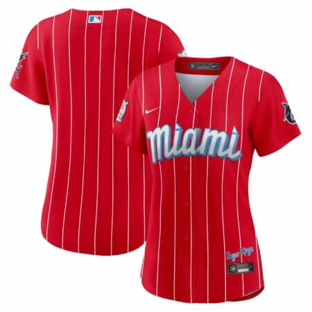 Women's Nike Red Miami Marlins 2021 City Connect Replica Jersey