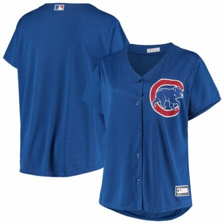 Women's Royal Chicago Cubs Plus Size Sanitized Replica Team Jersey