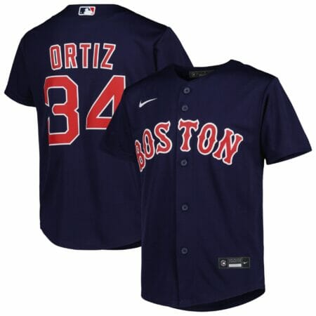 Youth David Ortiz Navy Boston Red Sox 2022 Hall of Fame Replica Player Jersey