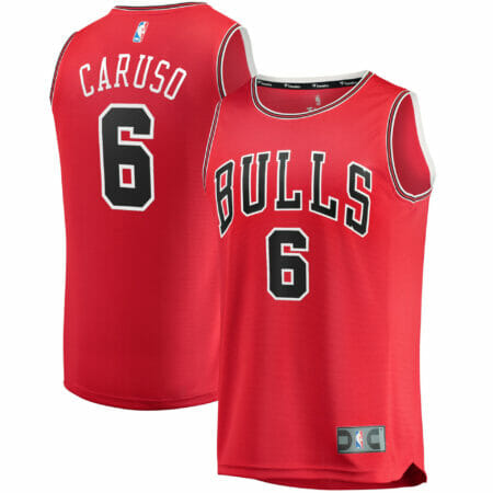 Youth Fanatics Branded Alex Caruso Red Chicago Bulls 2021/22 Fast Break Replica Jersey - Icon Edition
