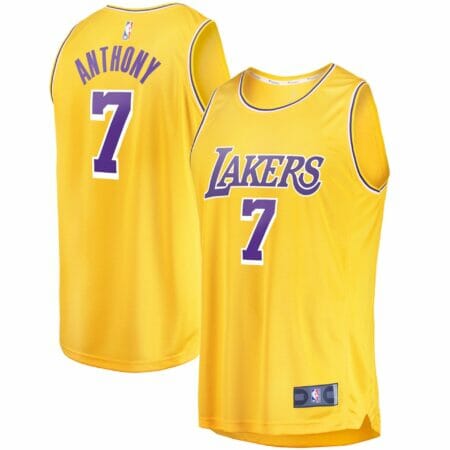 Youth Fanatics Branded Carmelo Anthony Gold Los Angeles Lakers 2021/22 Fast Break Replica Jersey - Icon Edition