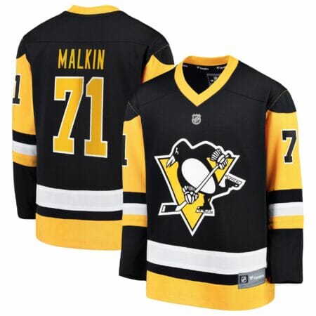 Youth Fanatics Branded Evgeni Malkin Black Pittsburgh Penguins Replica Player Jersey