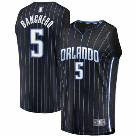 Youth Fanatics Branded Paolo Banchero Black Orlando Magic 2022 NBA Draft First Round Pick Fast Break Replica Jersey - Icon Edition