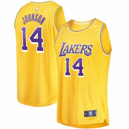 Youth Fanatics Branded Stanley Johnson Gold Los Angeles Lakers 2021/22 Fast Break Replica Jersey - Icon Edition