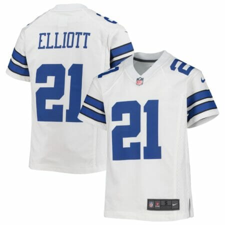 Youth Nike Ezekiel Elliott White Dallas Cowboys Player Game Jersey