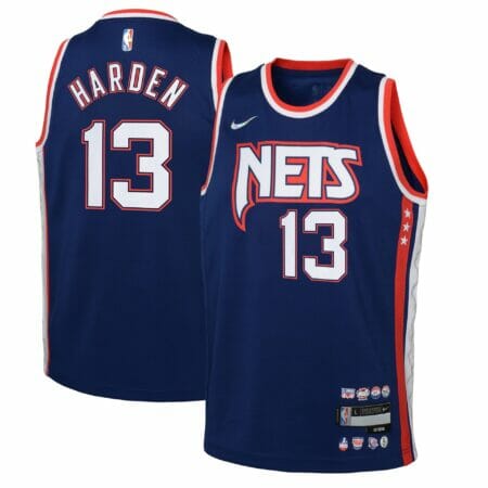 Youth Nike James Harden Navy Brooklyn Nets 2021/22 Swingman Jersey - City Edition