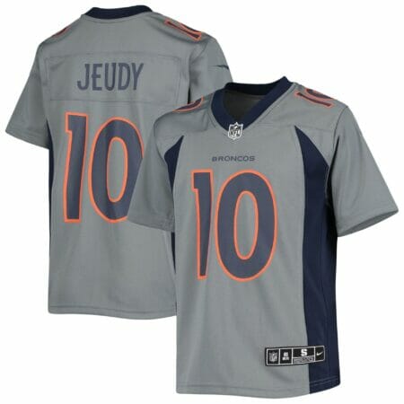 Youth Nike Jerry Jeudy Gray Denver Broncos Inverted Team Game Jersey