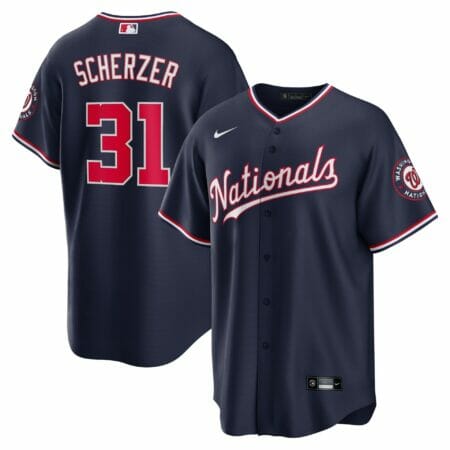 Men's Nike Max Scherzer Navy Washington Nationals Alternate Replica Player Name Jersey