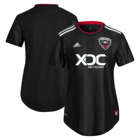 Women's adidas Black D.C. United 2022 Black & Red Kit Team Replica Blank Jersey