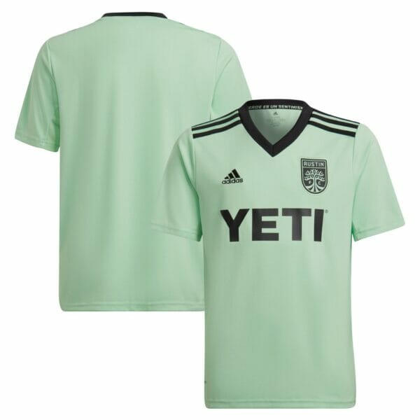 Youth adidas Mint Austin FC 2022 The Sentimiento Kit Replica Blank Jersey