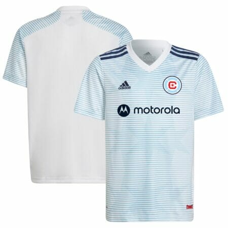 Youth adidas White Chicago Fire 2022 Primary Replica Blank Jersey