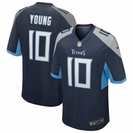 Men's Nike Vince Young Navy Tennessee Titans Game Retired Player Jersey