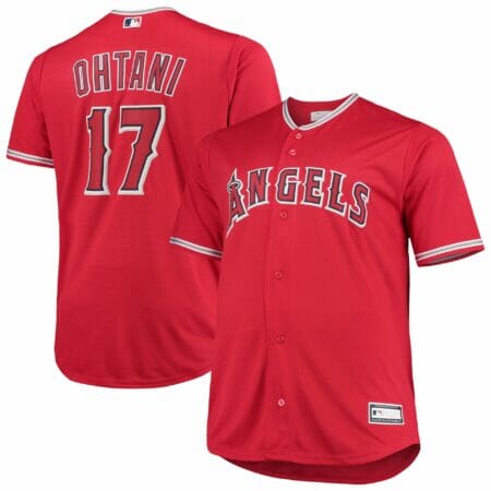 Men's Shohei Ohtani Red Los Angeles Angels Big & Tall Replica Player Jersey