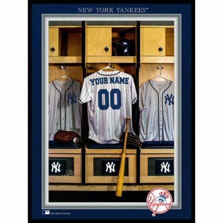 New York Yankees 12'' x 16'' Personalized Team Jersey Print