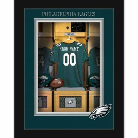 Philadelphia Eagles 12'' x 16'' Personalized Team Jersey Print