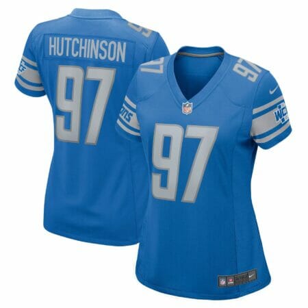 Women's Nike Aidan Hutchinson Blue Detroit Lions Game Jersey
