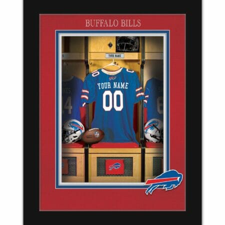 Buffalo Bills 12'' x 16'' Personalized Team Jersey Print