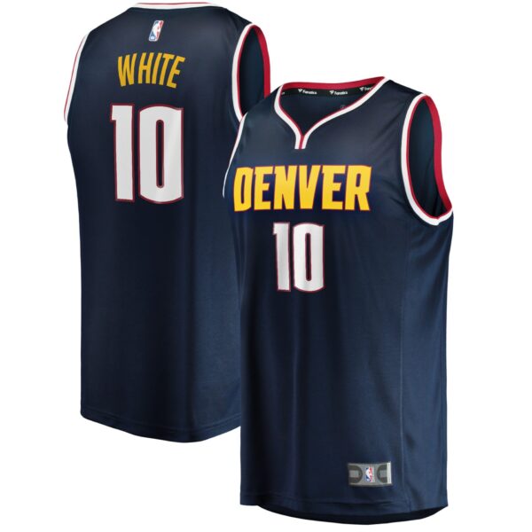 Men's Fanatics Branded Jack White Navy Denver Nuggets Fast Break Player Jersey - Icon Edition